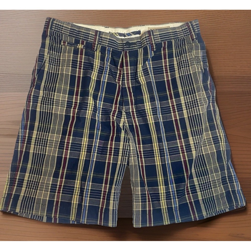 Vintage Y2K Preppy Nautica Clipper Plaid Relaxed Fit Shorts Men's Size 38W
